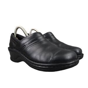 Josef Seibel Shoes Womens 39 Clog Classic Leather Black Zip Comfort Work Casual
